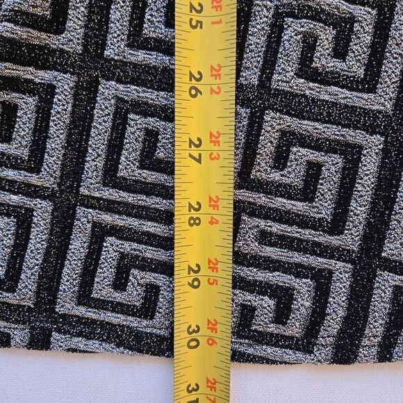 Pretty Woman Metallic Dressy Open Black Grey Lightweight Cardigan Medium - Picture 7 of 10